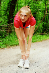 Woman trail runner, from a complete series of photos.