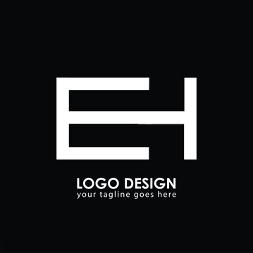 EH EH Logo Design, Creative Minimal Letter EH EH Monogram