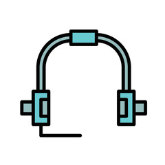 Fototapeta premium Headphones Icon Design