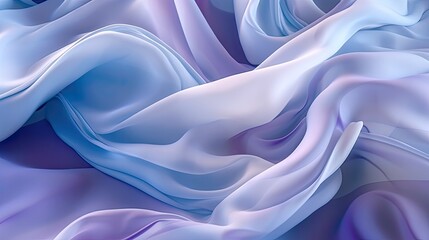 Abstract background of blue wavy silk or satin. Created with Generative AI tools