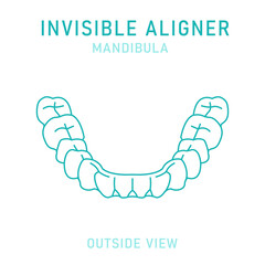 Orthodontic silicone trainer. Invisible braces retainer. Vector