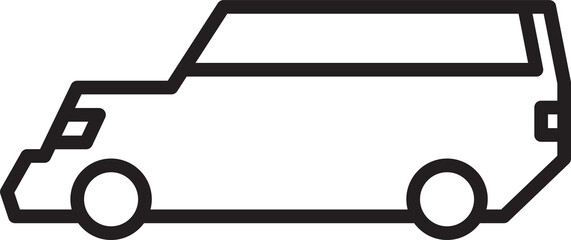 Fototapeta premium car icon line illustration