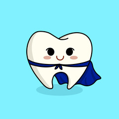cartoon tooth hero