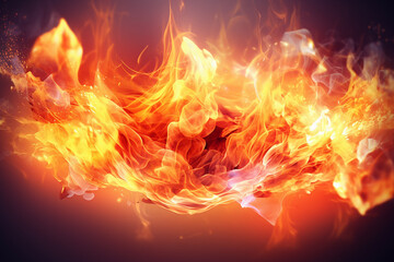 Beautiful stylish fire flames  Generative AI.