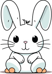 A cartoon rabbit with a white background.