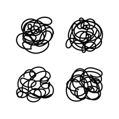 Four Random Doodle Line Vector Icon