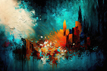 Generative Illustration Digital Abstract Impressionism