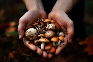 National Mushroom Hunting Day. Generative AI