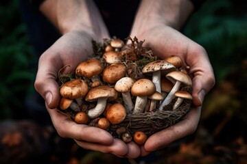 National Mushroom Hunting Day. Generative AI