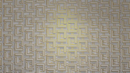 Background white geometric and gold lines luxury decoration creative 3d