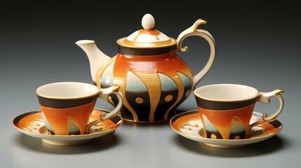 A ceramic tea set