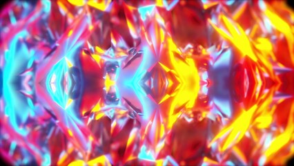 Iridescent colorful crystal fractal