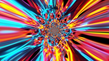 Colorful kaleida tunnel