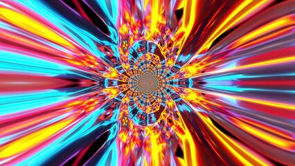 Colorful kaleida tunnel