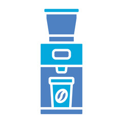 Coffee grinder Multicolor Glyph Two Color Icon