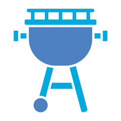 Grill Multicolor Glyph Two Color Icon