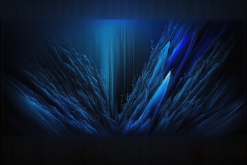 Abstract blue background with glowing lines and waves