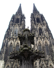 Cologne Cathedral facade details in Cologne city, Germany