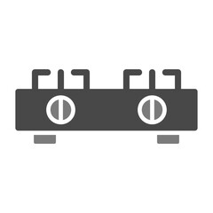 Gas stove Multicolor Greyscale Glyph Icon