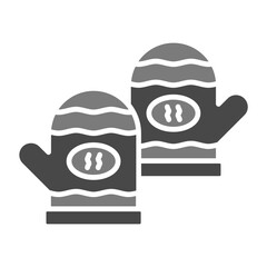 Oven mitts Multicolor Greyscale Glyph Icon