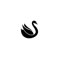 Obraz premium The swan icon isolated on white background