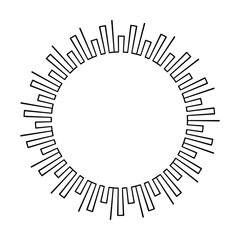 Circle frame round border design shape icon for decorative vintage doodle element for design in vector illustration