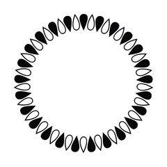 Circle frame round border design shape icon for decorative vintage doodle element for design in vector illustration