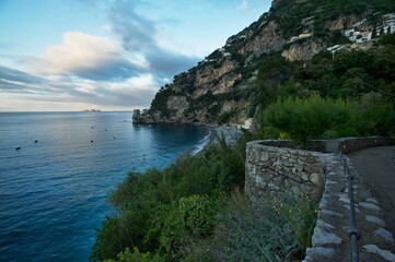 Coastline of Positano, Italy. Amalfi Coast. 