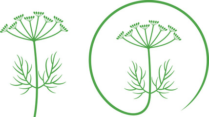 Caraway logo. Isolated caraway on white background