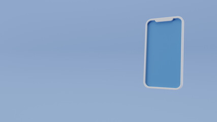 celular en 3d en fondo de color