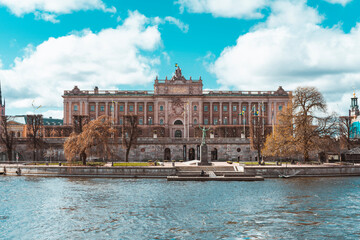 Parlament w Sztokholmie - obrazy, fototapety, plakaty