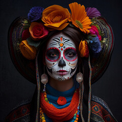 Woman halloween witch costume tradicional ai generated ia generative 