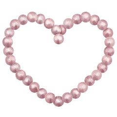 Heart Pink Pearl Frame