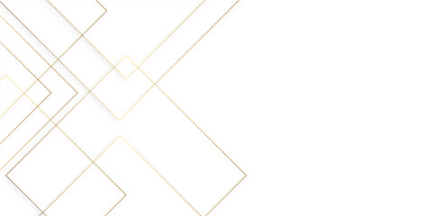 Abstract white and golden background with square lines white light background. Seamless white geometric lines vector background. Abstract luxury golden line background.