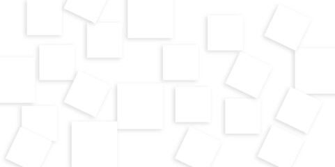 Abstract white square technology lines background. Abstract white and grey color geometric background with copy space. Abstract white lines background.