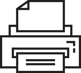 printer line icon