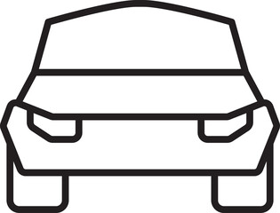 car front view line icon
