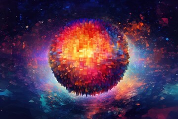 A vibrant, abstract representation of digital transformation. Interconnected data flows, glowing tech symbols, and hands reaching towards a bright future.