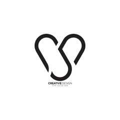 Creative line art letter c s v elegant unique fashion branding monogram logo. C logo. S logo. V logo