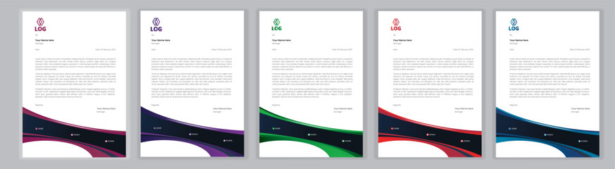 Obraz premium New Corporate And Creative Professional Business Elegant,Modern letterhead template design in minimalist style a4