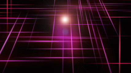 Abstract background with lines in the dark space, 3d render computer generated background