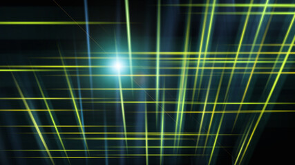 Abstract background with lines in the dark space, 3d render computer generated background