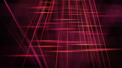 Abstract background with lines in the dark space, 3d render computer generated background