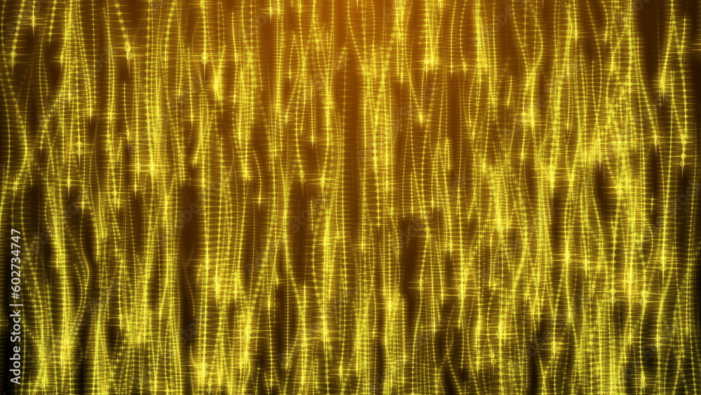 Poster many particles like worms or midge are in dark space, 3d render computer generated background