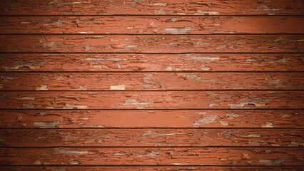 old wooden red planks