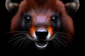 ai-generated, illustration of a close-up view of a Canadian beaver  - obrazy, fototapety, plakaty