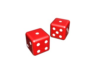 3d render of dices