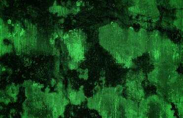 Obraz premium A textured green grunge background with dark patches and rough surface
