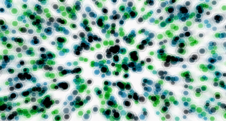 Many abstract polygonal molecules in space, computer generated abstract background, 3D render backdrop