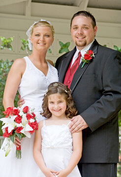 Happy Family on Wedding Day